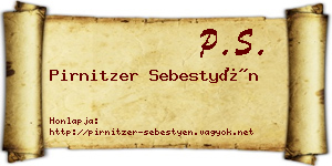 Pirnitzer Sebestyén névjegykártya